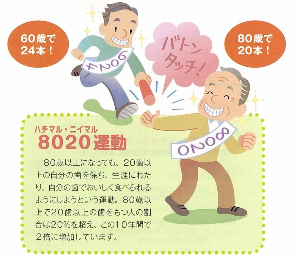 8020運動のイラスト